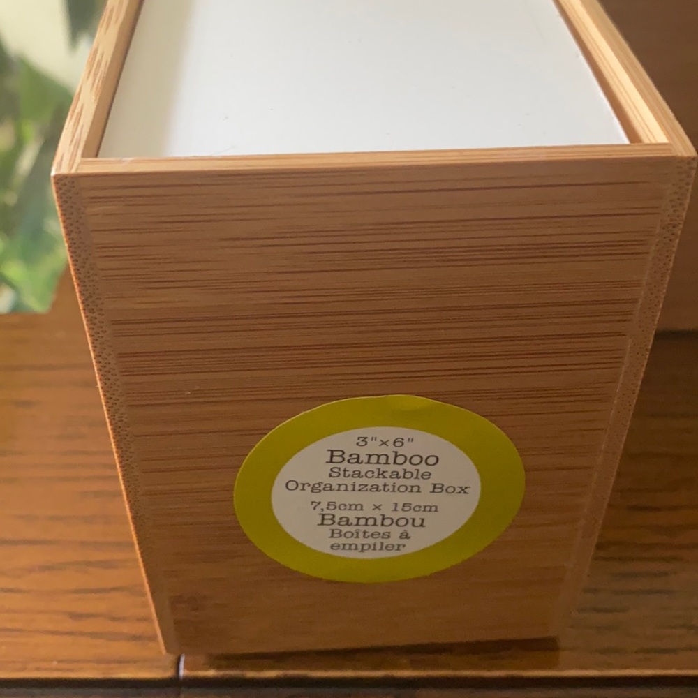 Bamboo stackable boxes